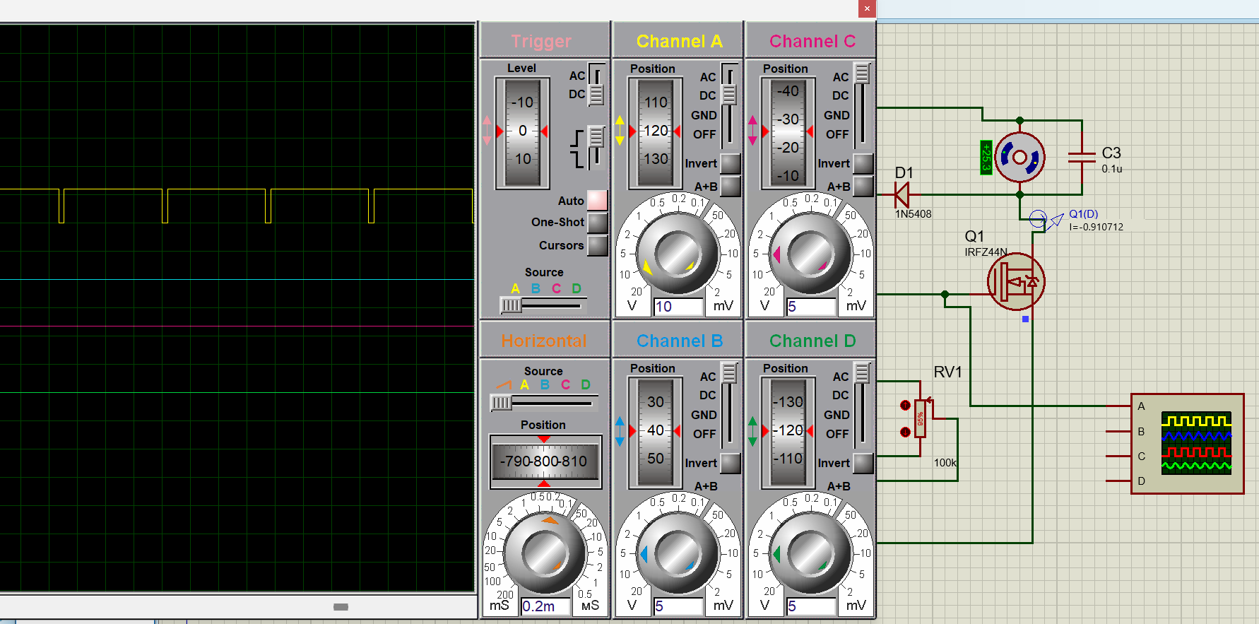 PWM at 95% Potentiometer Selection