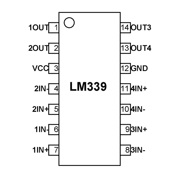 LM339 Comparator IC PINOUT