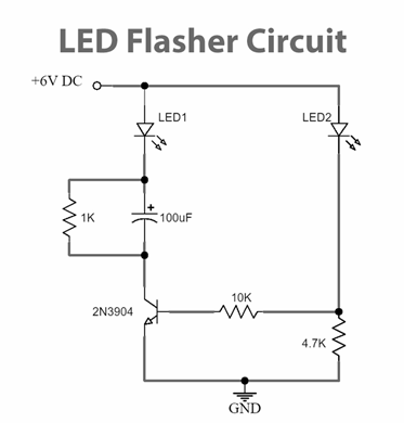 LED Flasher Circuit Diagram