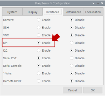 MCP3008 SPI Enable