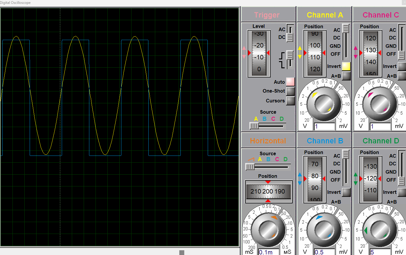 Output waveform of zero crossing detector using LM339