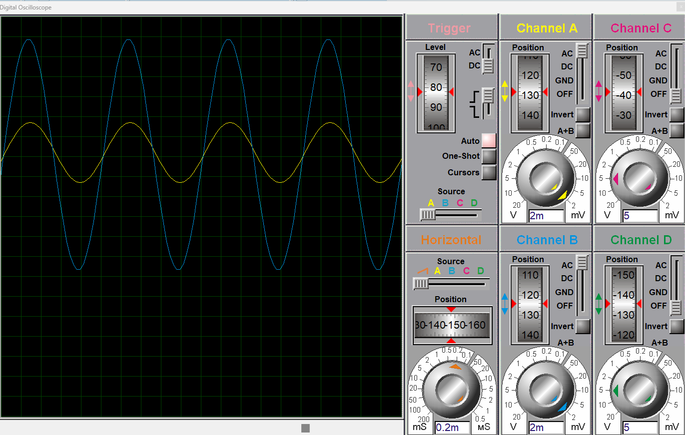 output waveform of two stage audio amplfier circuit using TIP122
