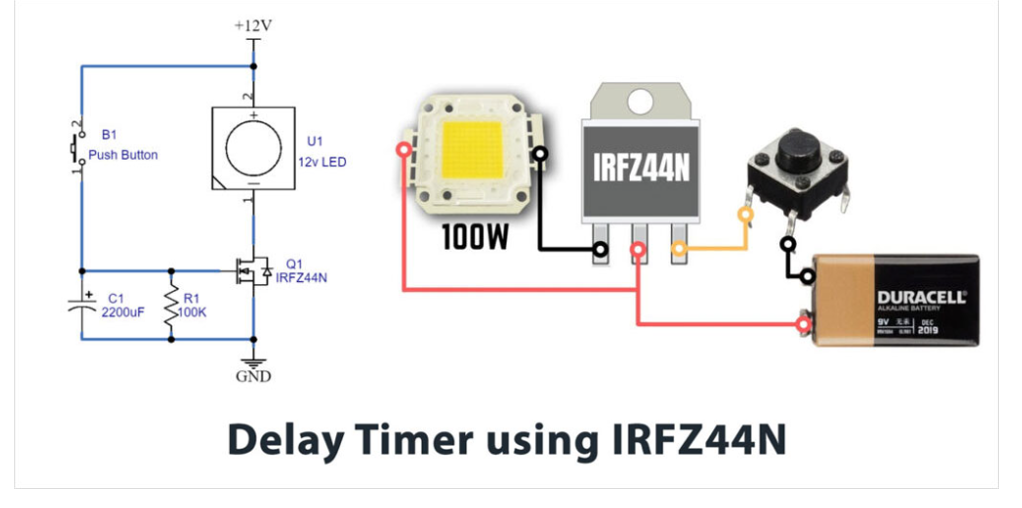 Using IRFZ44N in LED