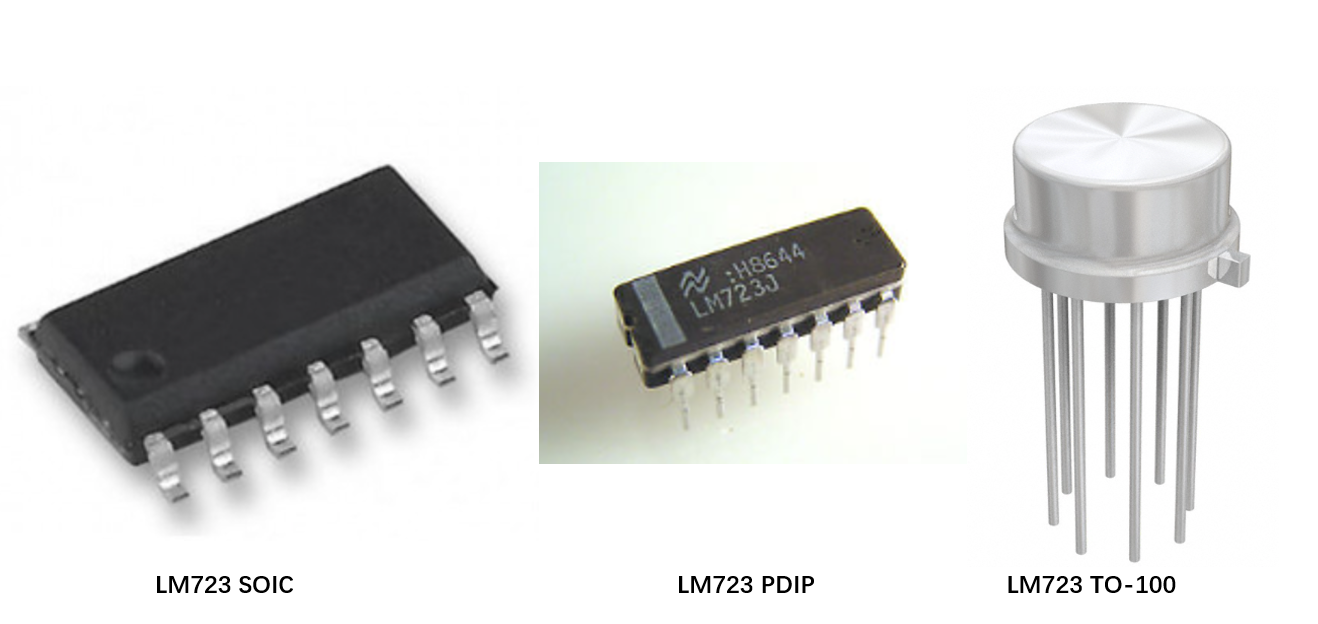 LM723 SOIC, PDIP, and TO-100 package