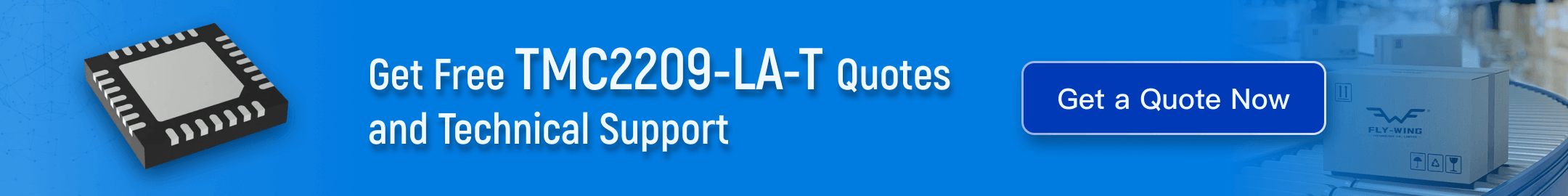 TMC2209-LA-T stepper motor driver IC – features, specifications, and technical support by Flywing
