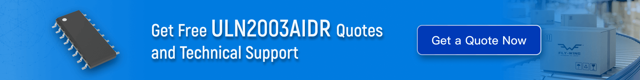 ULN2003AIDR Darlington transistor array IC – features, specifications, and technical support by Flywing