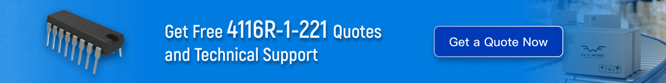 4116R-1-221 resistor network array – features, resistance configuration, and technical support by Flywing