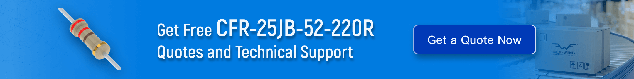 CFR-25JB-52-220R carbon film resistor – resistance value, specifications, and technical support by Flywing