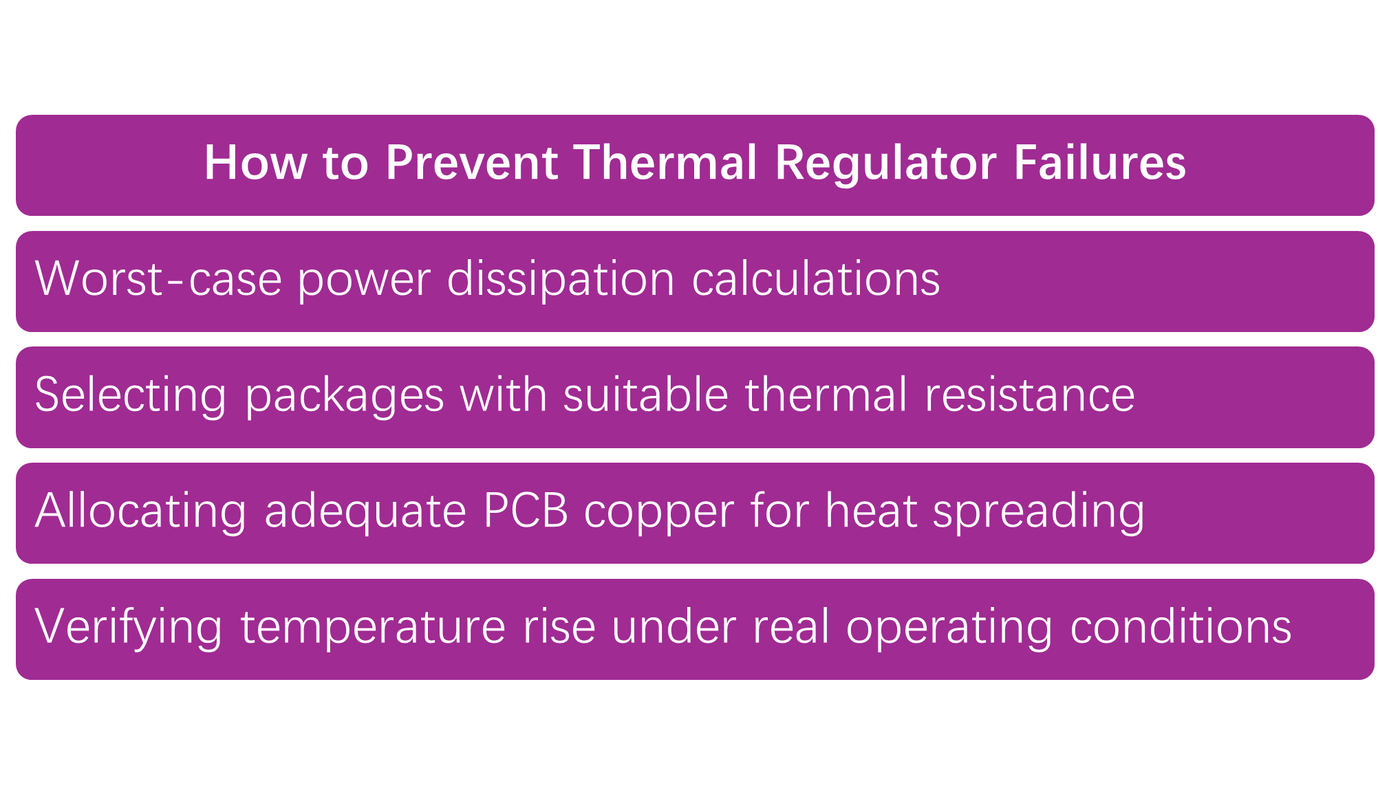 How to prevent thermal regulator failures