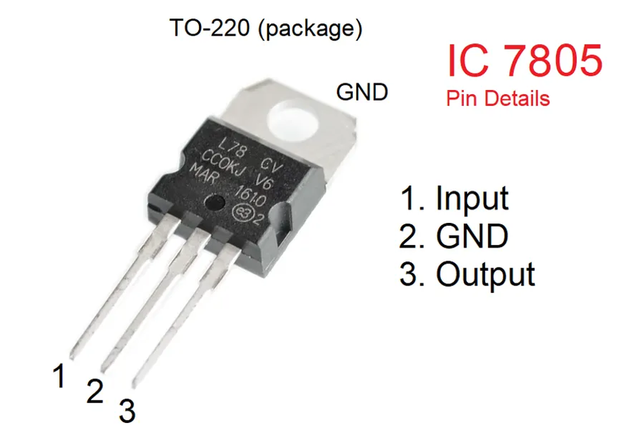 LM7805 Voltage Regulator Pinout