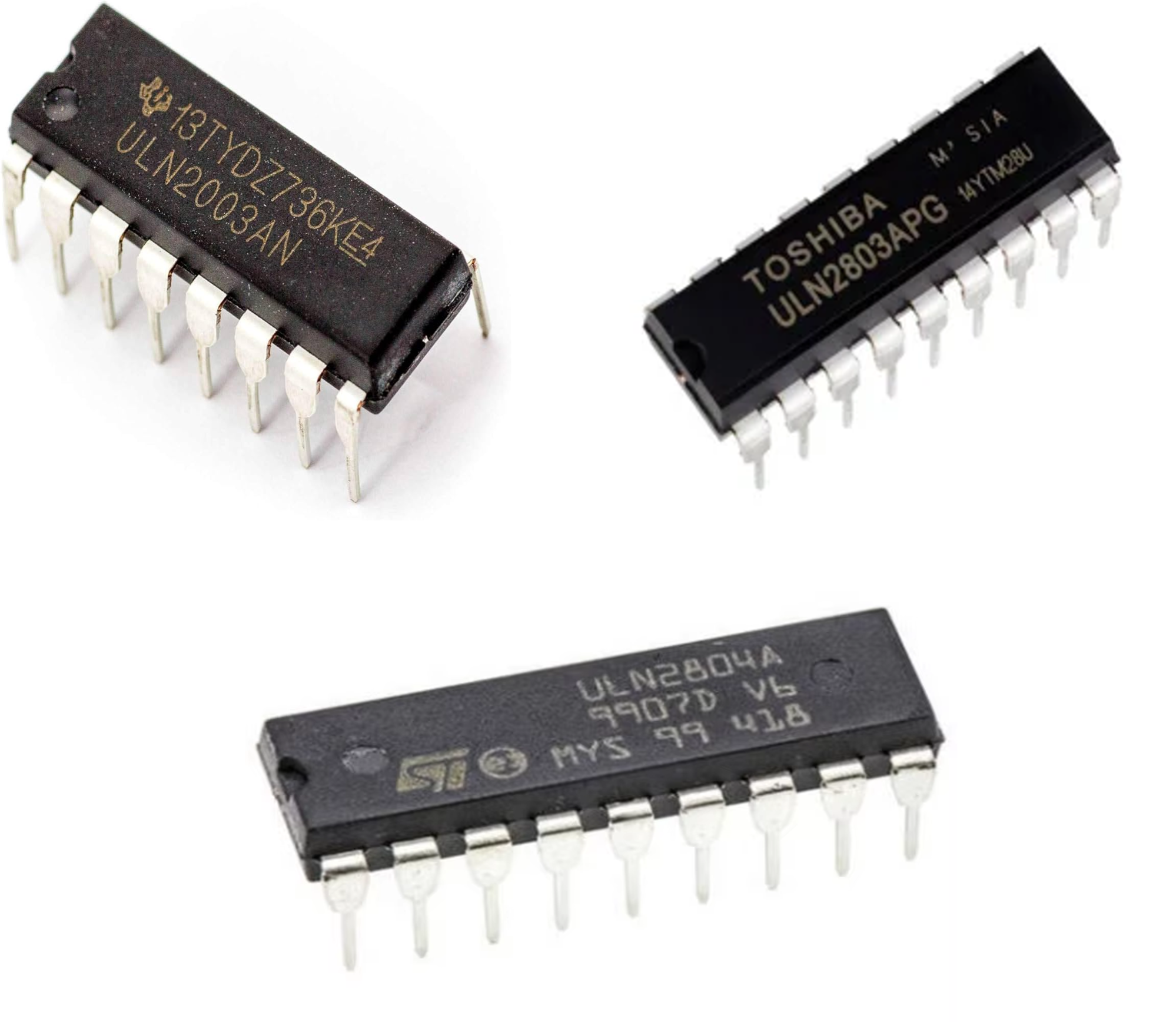 ULN2803 vs ULN2003 vs ULN2804