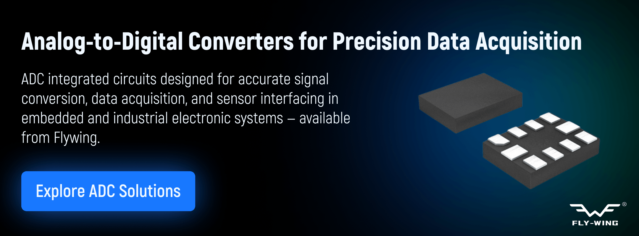 analog to digital converter ICs used for signal conversion, data acquisition, and sensor interfacing in embedded and industrial electronic systems.