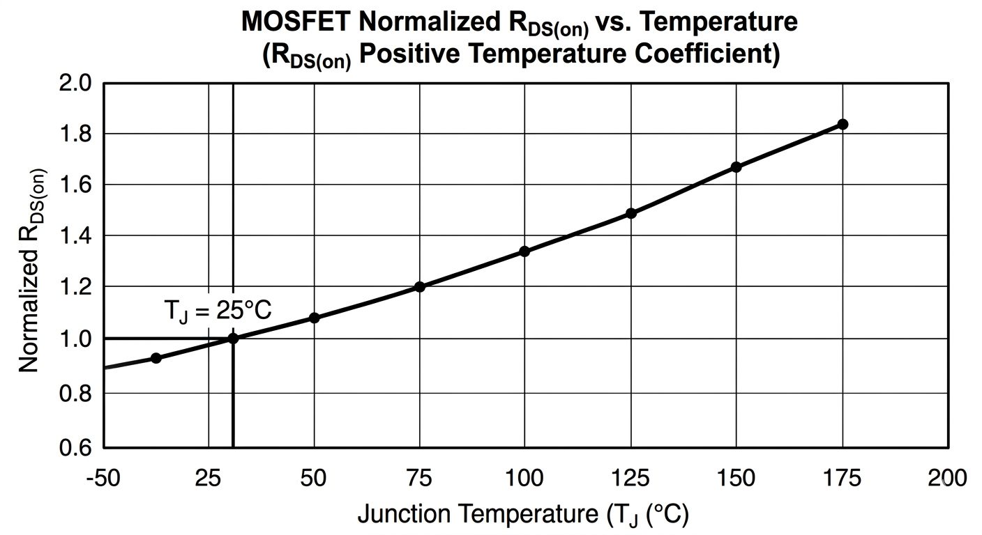 On-state resistance against junction temperature