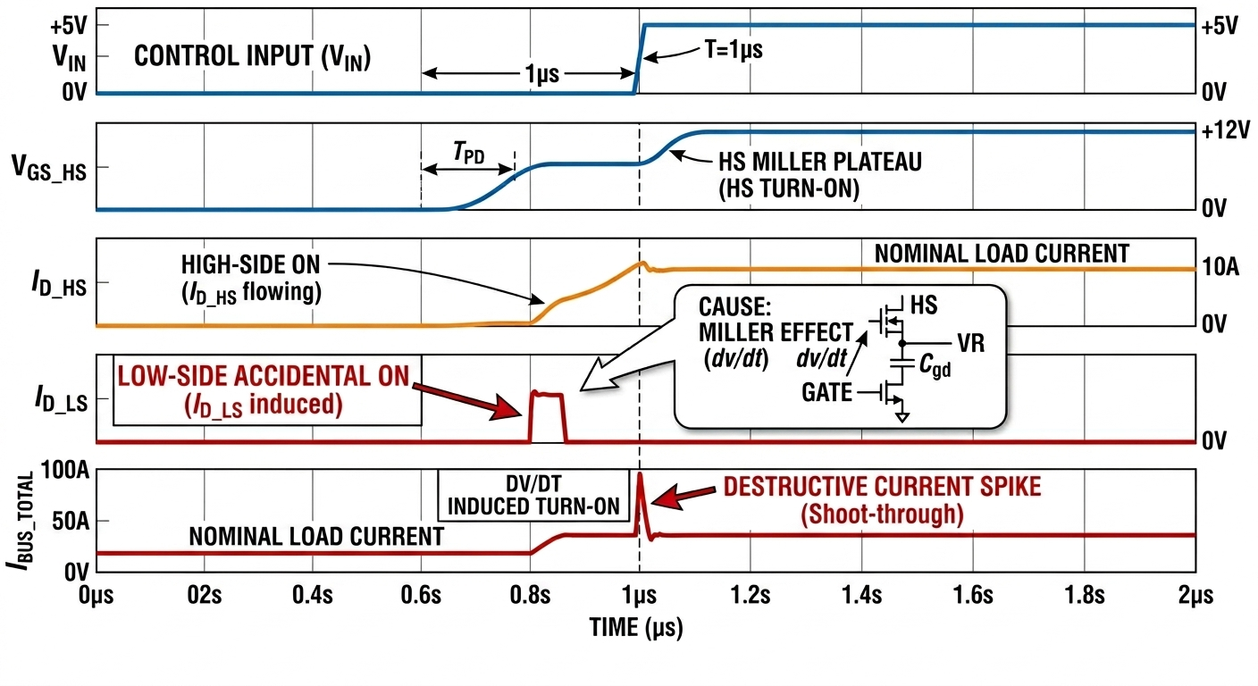 Miller-effect and shoot-through