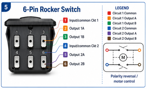 6-Pin Rocker Switch