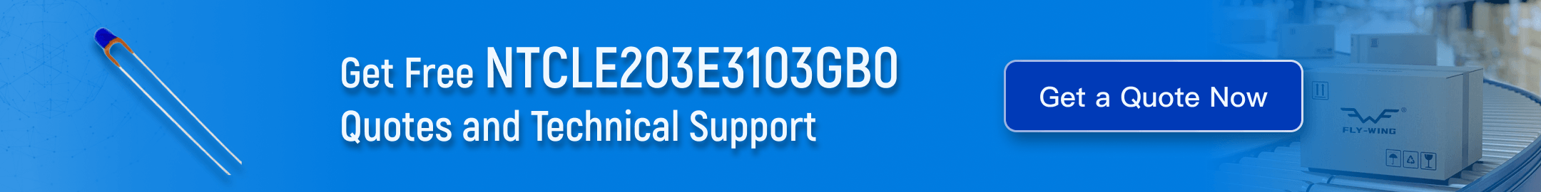 Vishay NTCLE203E3103GB0 NTC thermistor – 10 kOhm 3977K bead specifications and technical support at Flywing
