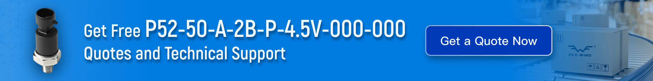 Amphenol SSI Technologies P52-50-A-2B-P-4.5V-000-000 pressure sensor – 50 PSI absolute 0.5 V to 4.5 V specifications and technical support at Flywing