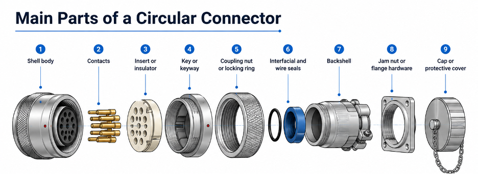 Parts of Circular Connector