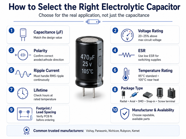 How to Select the Right Electrolytic Capacitor