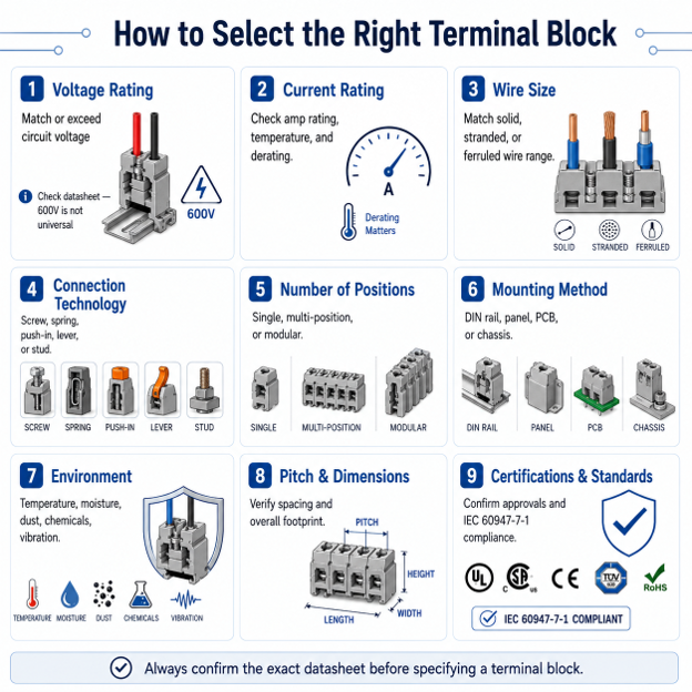 How to select right terminal block