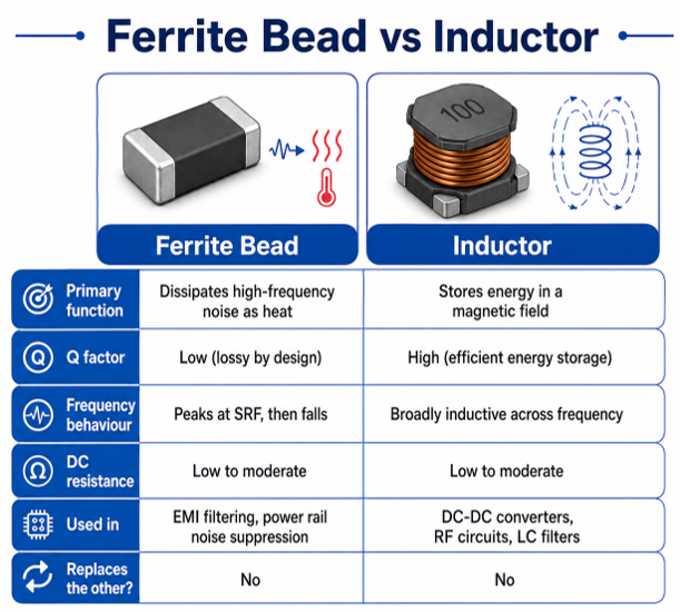 Ferrite Bead vs Inductor