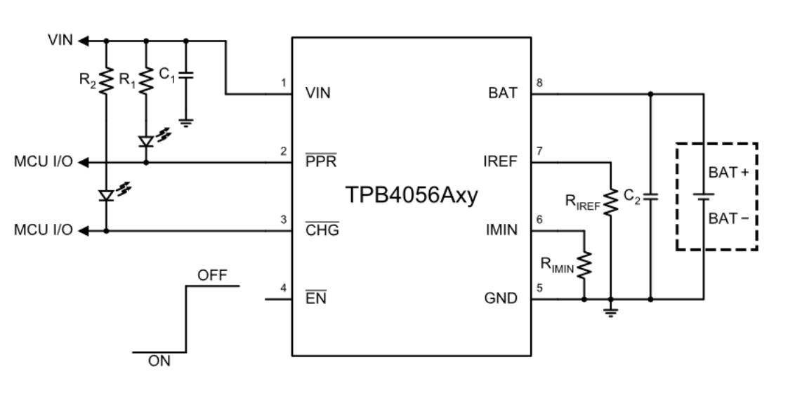 TP4056 typical application circuit
