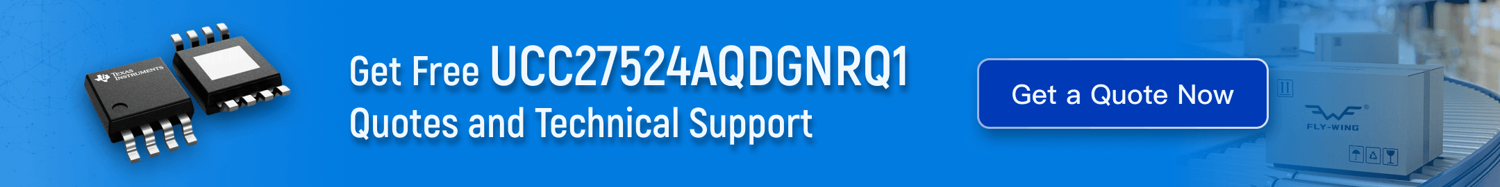 Texas Instruments UCC27524AQDGNRQ1 low-side gate driver IC – high-speed non-inverting 8-HVSSOP specifications and technical support at Flywing
