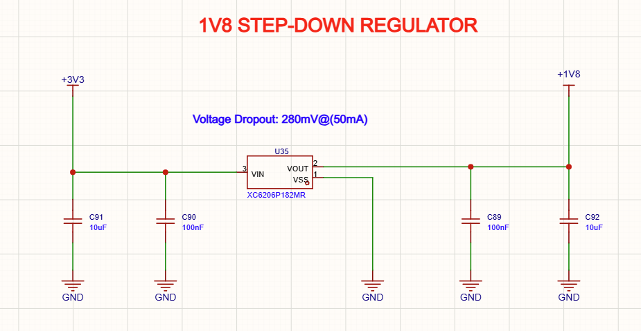 1V8 regulator using XC620P18