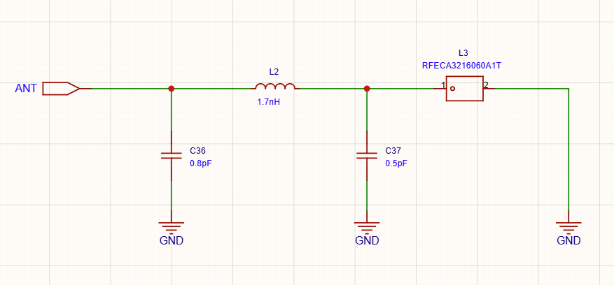 Bluetooth RF Matching Network and Antenna using RFECA3216060A1T