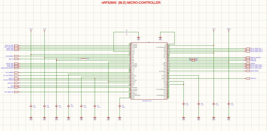 nRF52840 schematic for Smart watch design