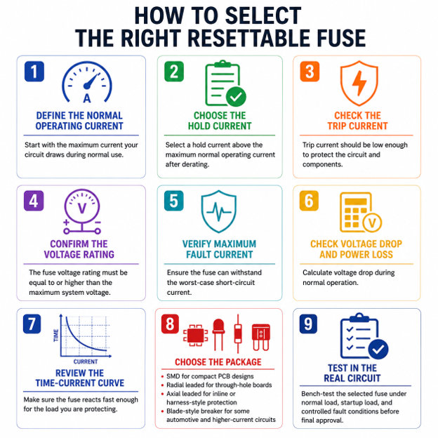 How to select resettable fuse