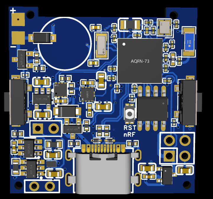 Smart Watch PCB 3D Design View